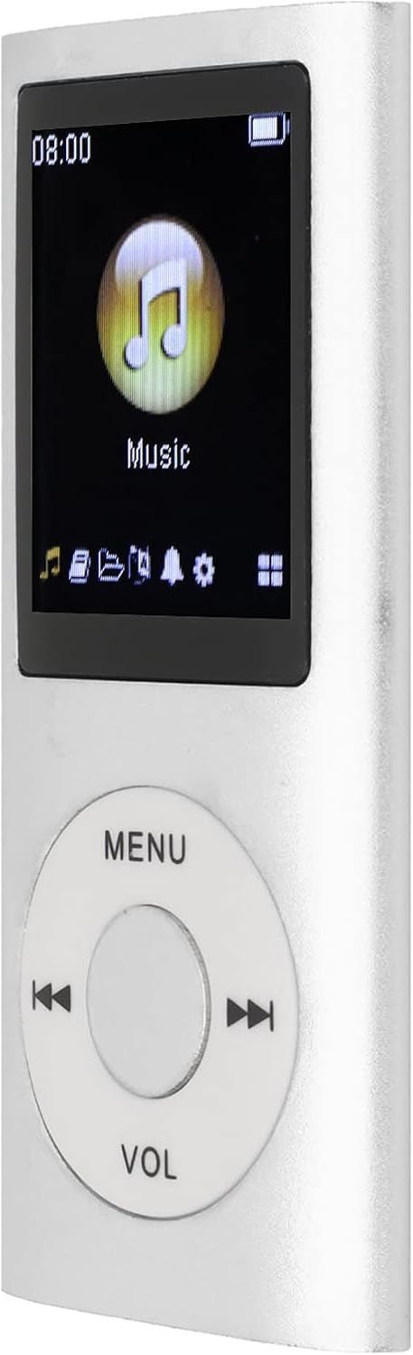 ASHATA MP4 MP3 MP4 1.8 Inch Player, Portable Lossless Player Support Memory Cards Student Slim LCD Screen, Supports
