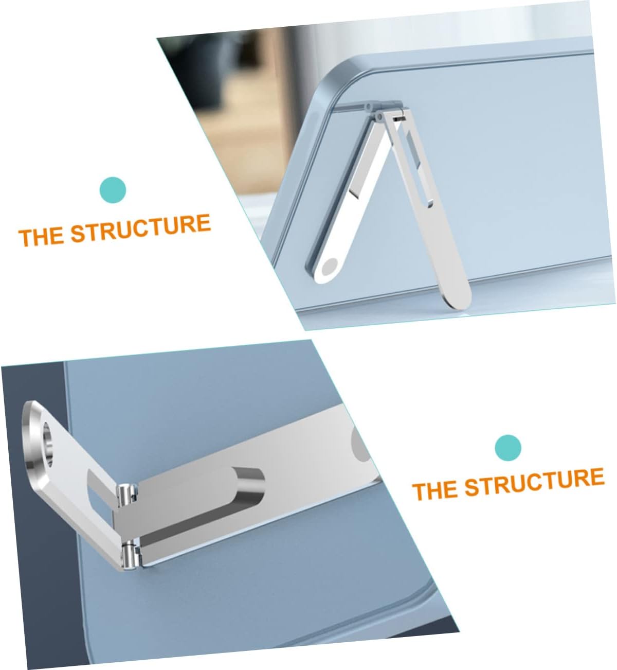 BRIGHTFUFU Portable Smartphone Stand Zinc Alloy Phone Back Rack Multi-Function Cell Phone Stand for Tv Shows