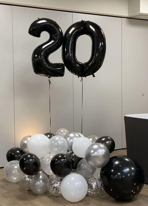 Number 0 Balloons - 40 Inch Black Birthday Balloons for Celebrations & Events | Perfect for Milestones