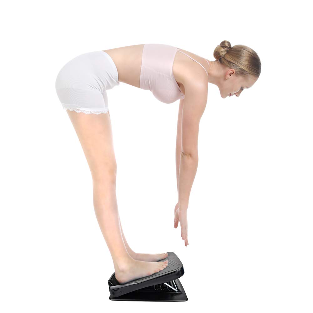 Slant Board, Adjustable Incline Board and Calf Stretcher, Stretch Board for Stretching Tight Calves or Plantar Fasciitis，Foot Stool Adjustable Strength Training Equipment Leg Exercise Machines