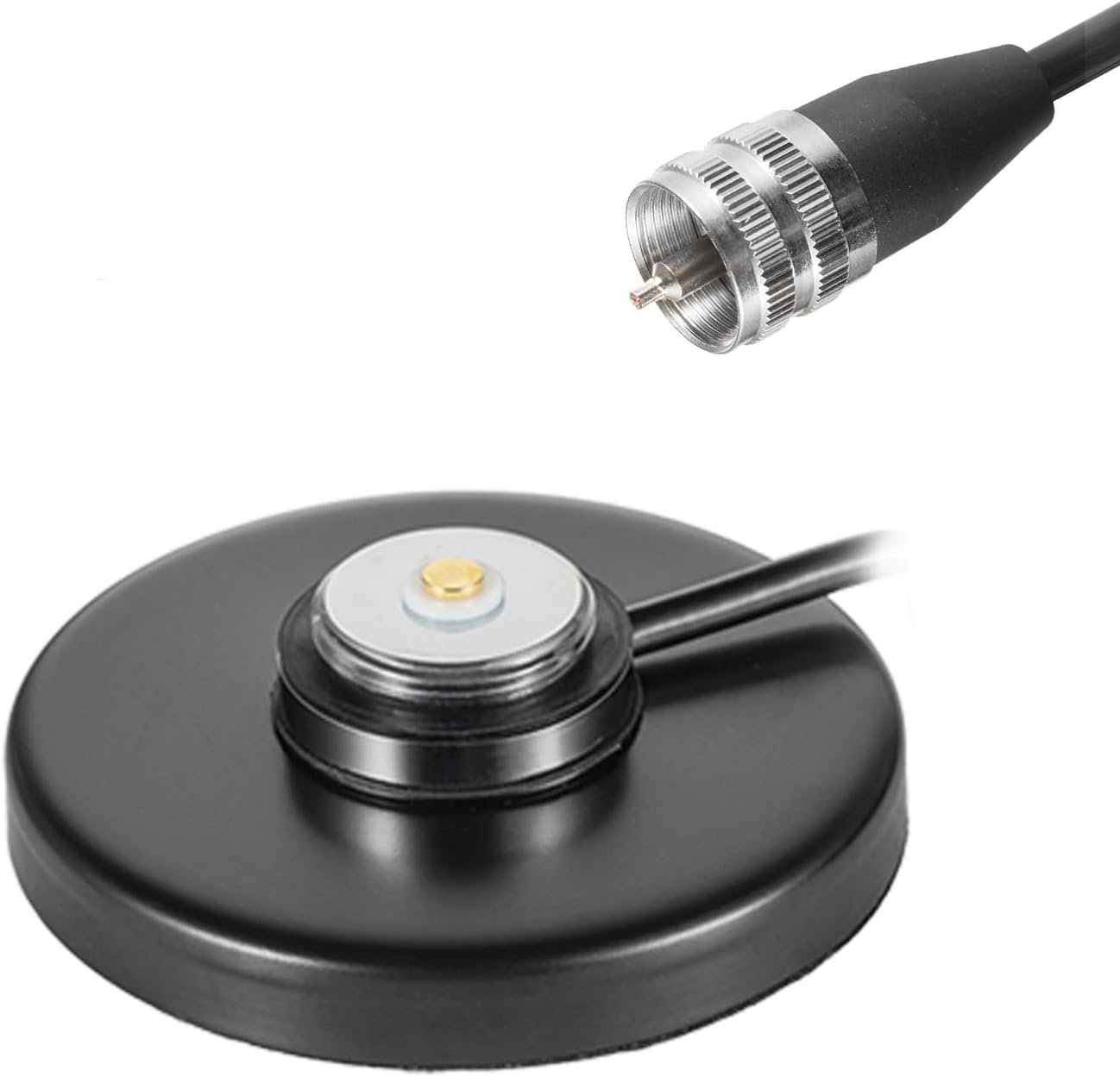 eifagur PL-259 16.4FT Heavy Duty NMO Magnetic Base Mount with Plug Connector Cable Extension for Car Bus Mobile CB Ham