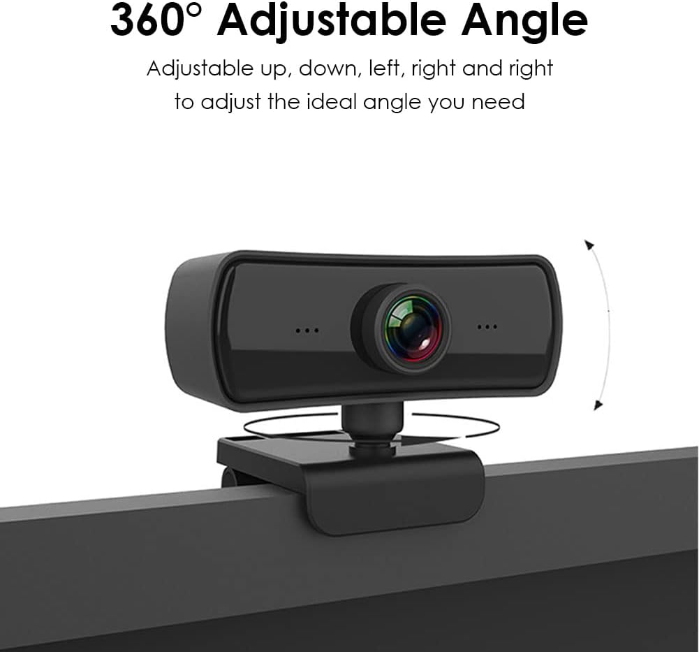 Wisoqu 1080P 3.26mm 110 Business Webcam with Noise Cancelling Microphone, Length Wide Angle Lens USB PTZ Camera