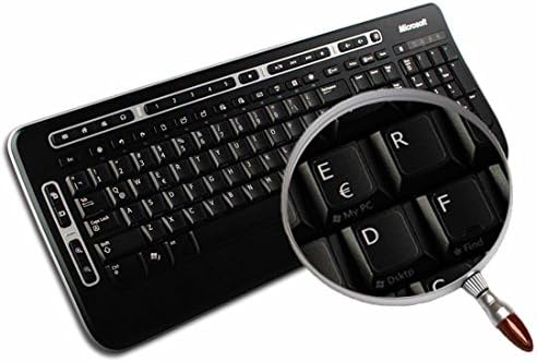 4Keyboard Spanish (Latin American) Non-Transparent Keyboard Sticker for Laptop, Desktop with White Lettering and Black