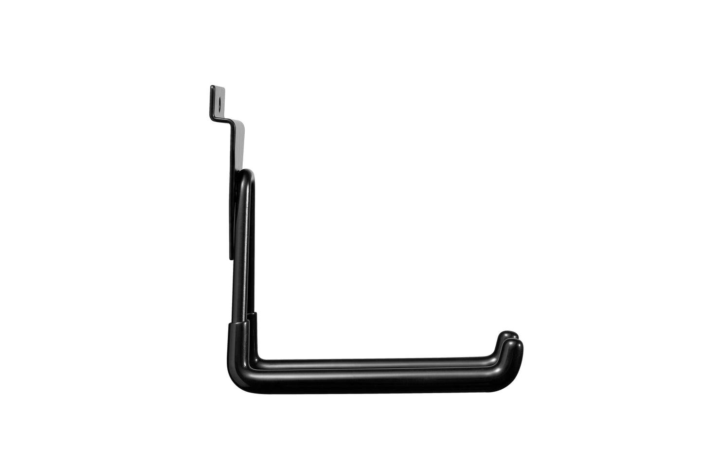 PYBTOOL 4 Inch Slatwall Hooks - Heavy Duty Slatwall Accessories for Garage, Black (10 Pack)