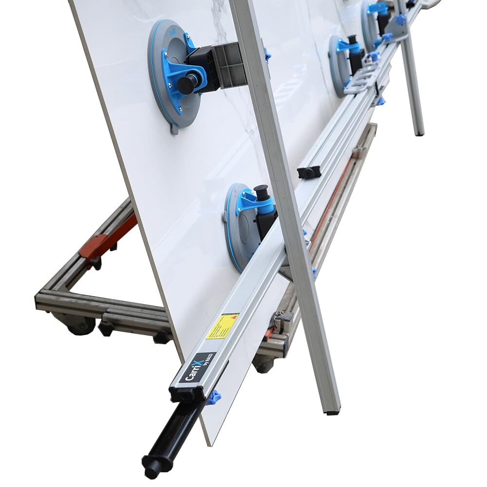 Raizi CarriX™ Telescopic large format tile carrier With 8 inch Rubber Vacuum Cups (1.9-3.6m(With Cross Bar))