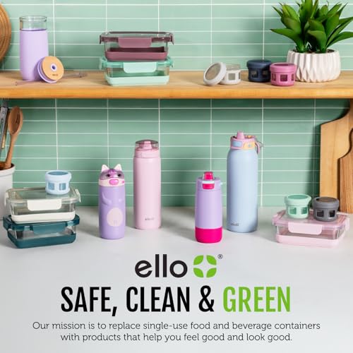 Ello Kids Pop & Fill 16oz Tritan Plastic Water Bottle with Quick Fill Technology, Leak Proof Locking Lid, Sip & Chug, BPA Free, Dishwasher Safe, For School, Lunchboxes, Royal Palace