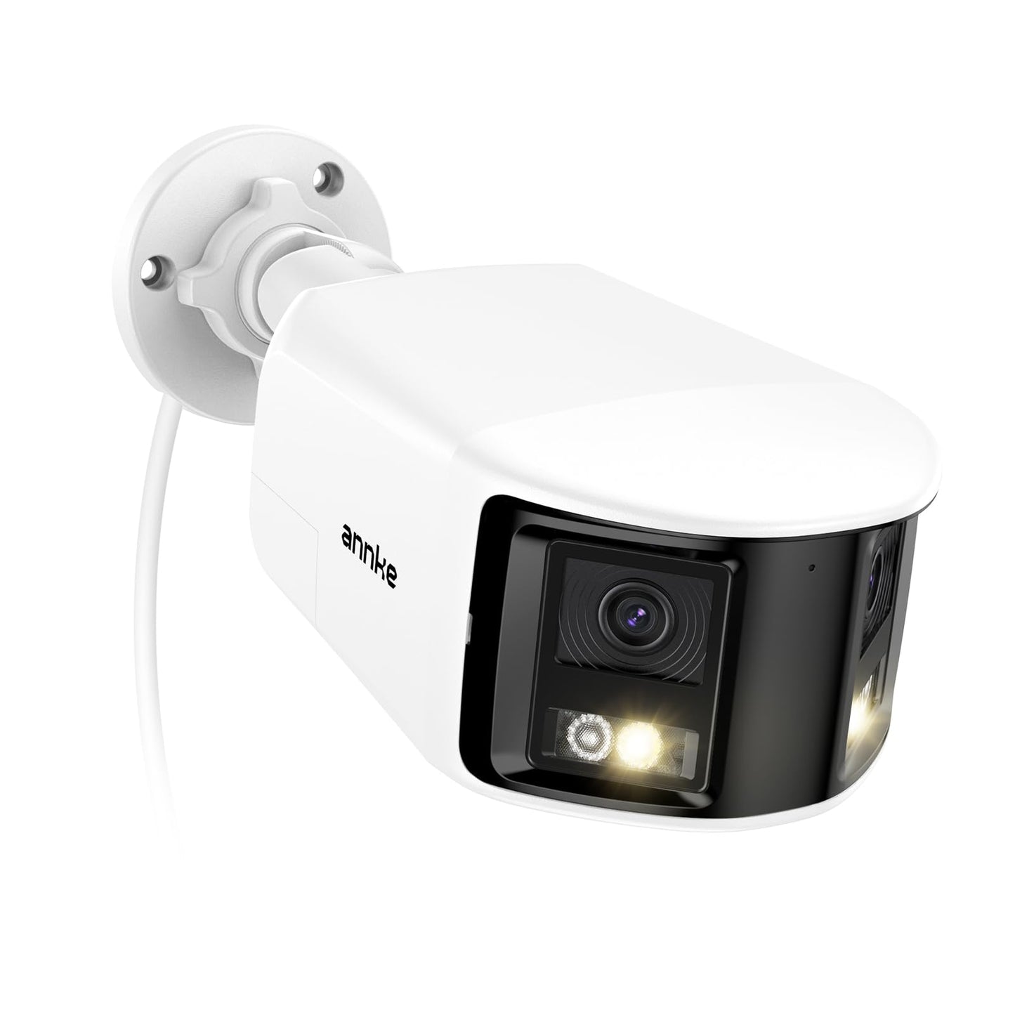 ANNKE FCD800 4K 8MP Dual Lens PoE Security Camera, 180°Panoramic View, Smart Light Color Night Vision, Two-Way Audio, Light&Sound Alarm, AI Human/Vehicle Motion Detection, IP67 Weatherproof