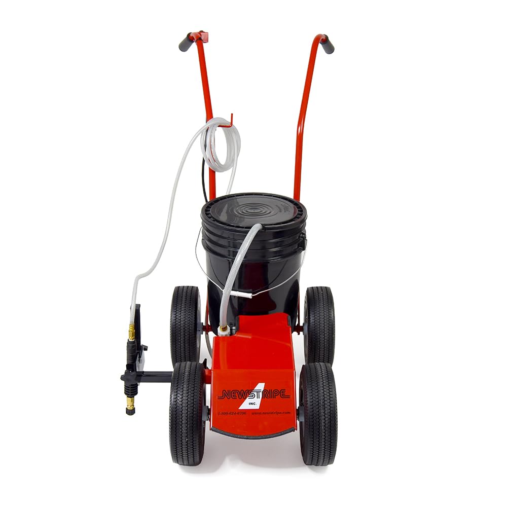 Newstripe EcoLiner Standard Battery Powered Field Striping Machine (Part# 10004483) | Field Use Only | Heavy Duty Diaphragm Pump | 12V Deep Cycle Battery | Cushioned Handles | 5-Gallon | Made in USA