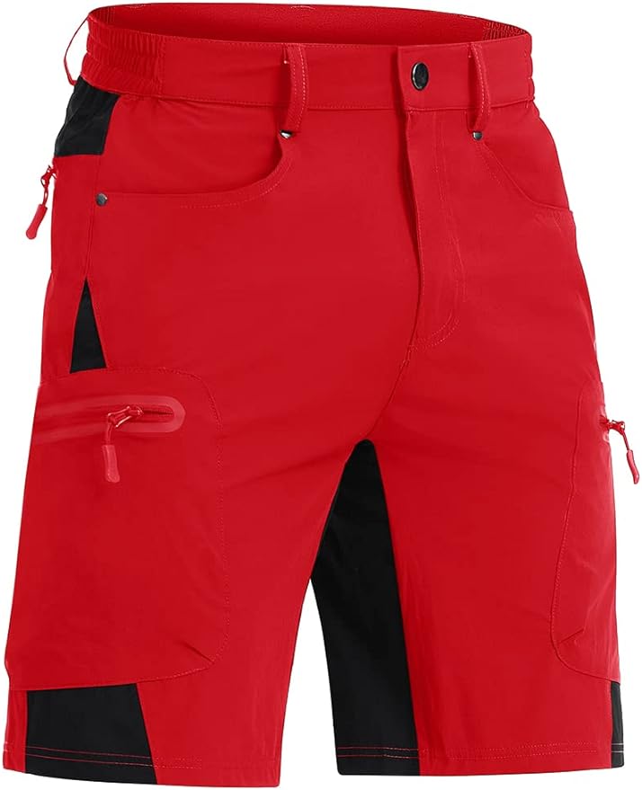 CRYSULLY Men's Hiking Cargo Shorts Outdoor Summer Lightweight Quick Dry Casual Shorts with 5 Pocket
