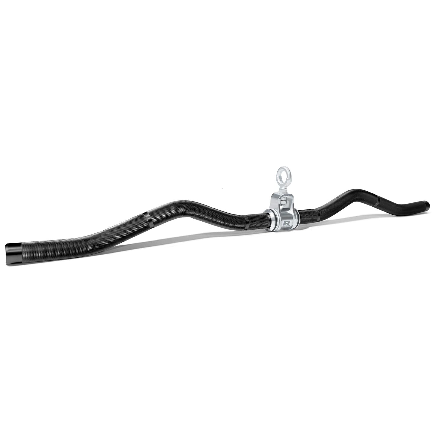 RitFit 38.6'' W-Shaped LAT Pulldown Bar, Aluminum Alloy Cable Machine Attachment with Full Rotation for Gym, Strength Training, Workouts,Black