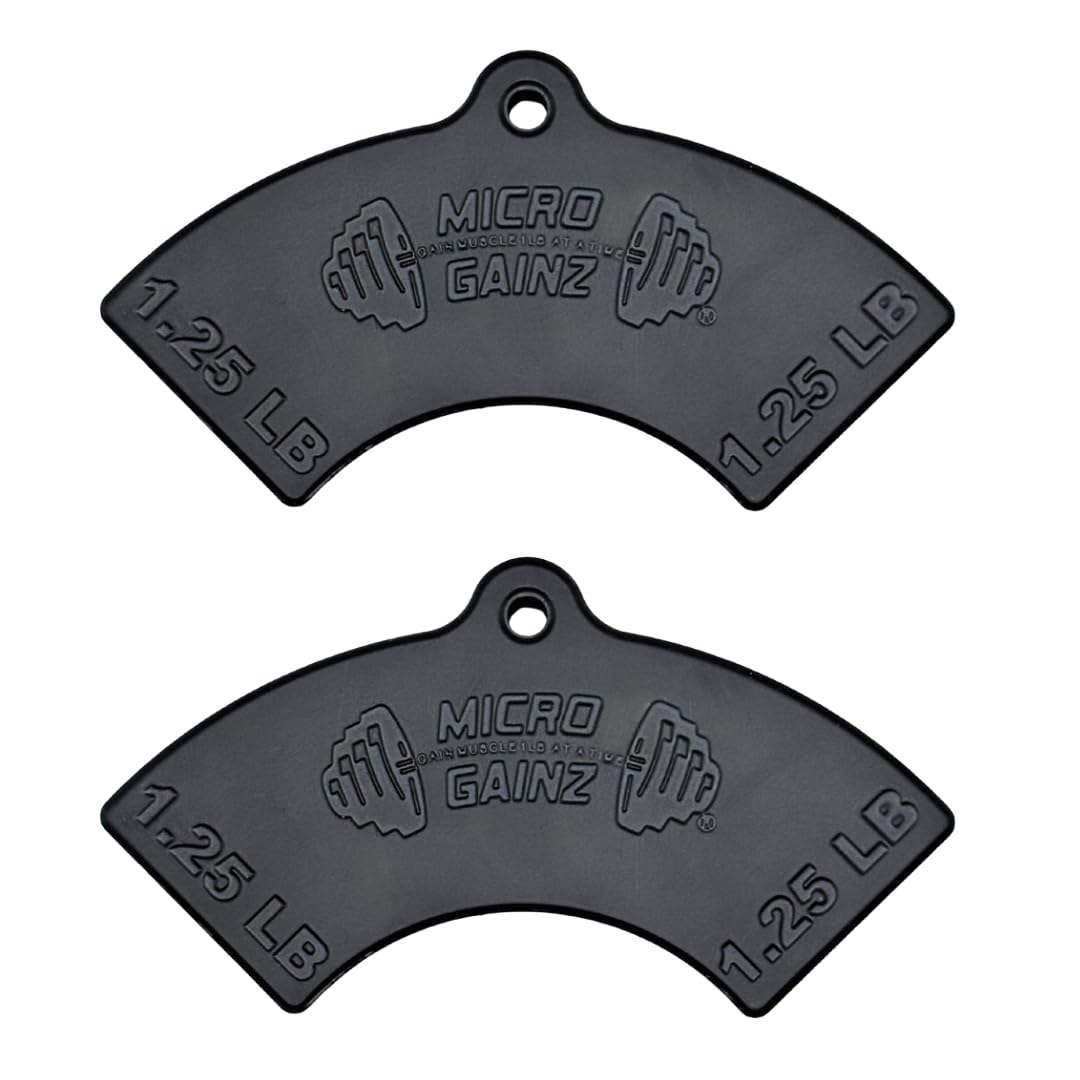 Micro Gainz 1.25LB Magnetic Weight Attachment for Nuobell Style Adjustable Dumbbells, Choose 2 or 4 Piece Magnetic Weight Plates, Ideal for Micro Loading Dumbbells, Made in USA