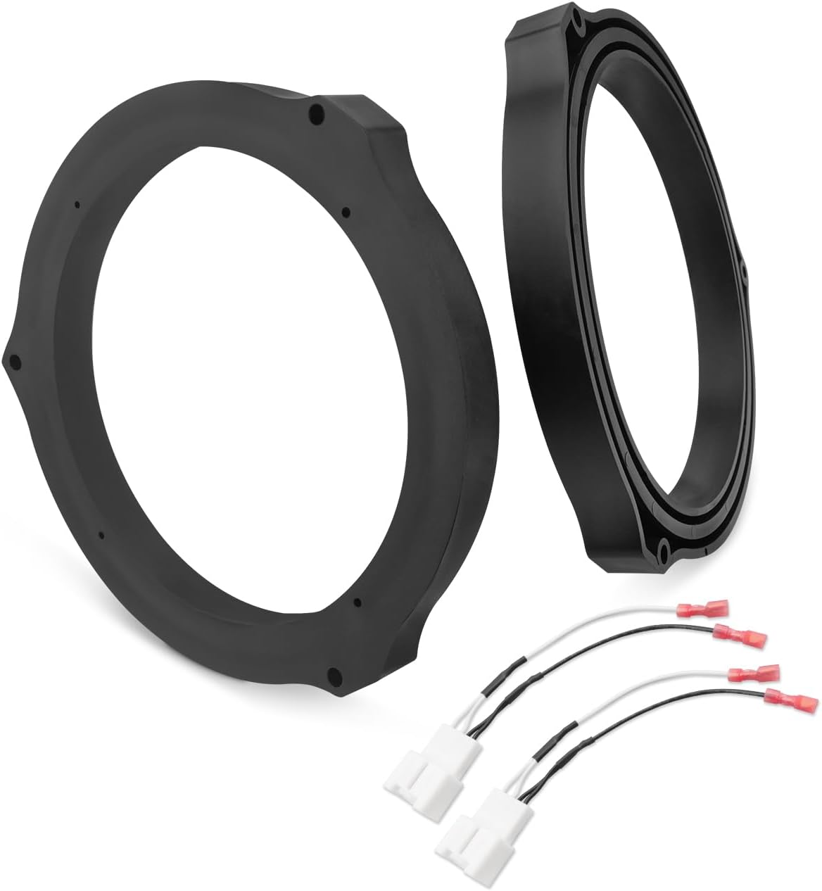 VelvetunVillay 6.5 Inch 2 Mk4 Front Rear Door Speaker Spacer with Speaker Wiring Harness PCS Fit for Ford Fusion