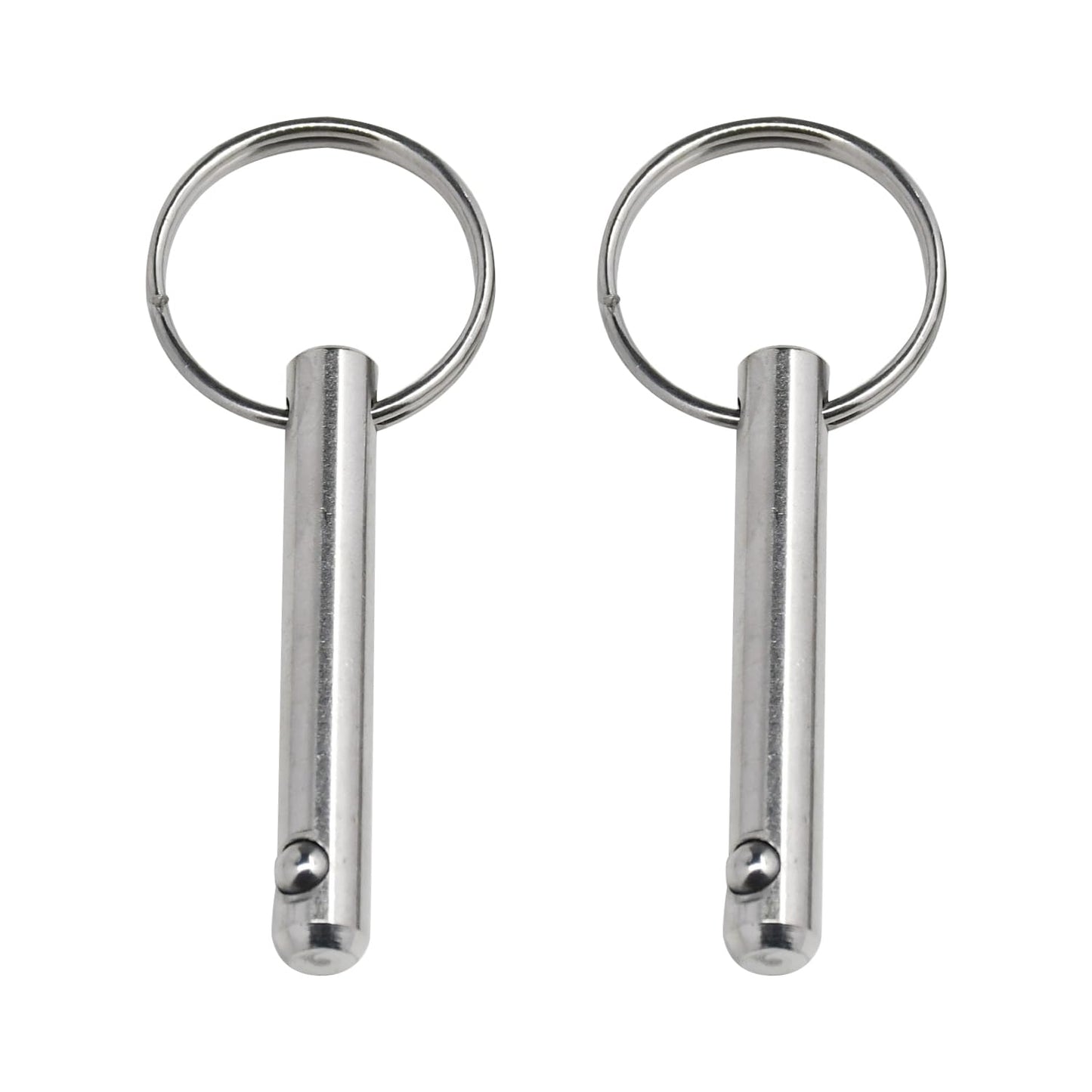 Chuuparts Set of 2 Quick Release Pins, 5/16" (8mm) Diameter, 2.17" (55mm) Total Length, 1.54" (39mm) Usable Length, Made of 316 Stainless Steel, Ideal for Bimini Tops and Marine Hardware