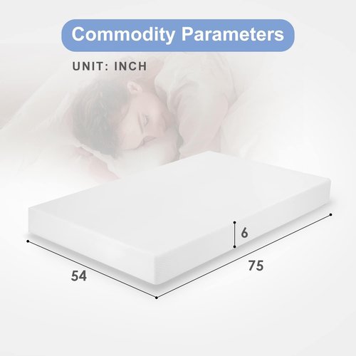 BestMassage 6-Inch Gel Memory Foam Mattress - Medium Firm Feel | CertiPUR-US Certified | Pressure Relief & Cooling Ventilation