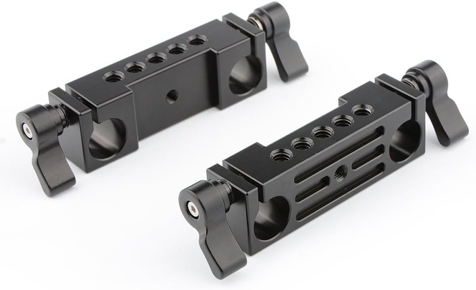 CAMVATE 15mm Railblock 15mm System(2 1778 Rod Clamp for DSLR Rail Rig Rod Support PCS)