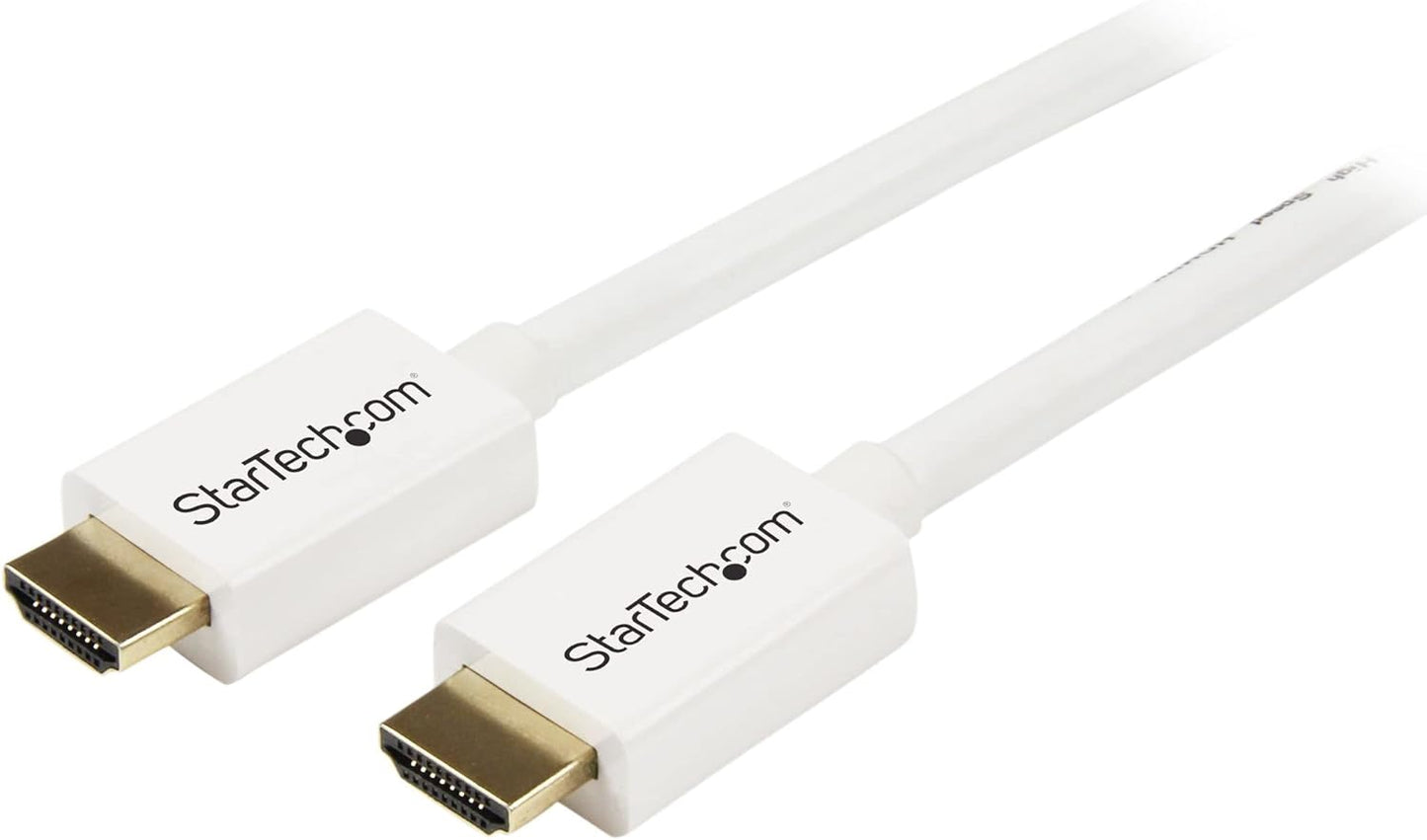 HD3MM7MW 7m 23-Feet CL3 19-Pin 1080p StarTech.com White In-wall High Speed HDMI Cable, Gold-Plated
