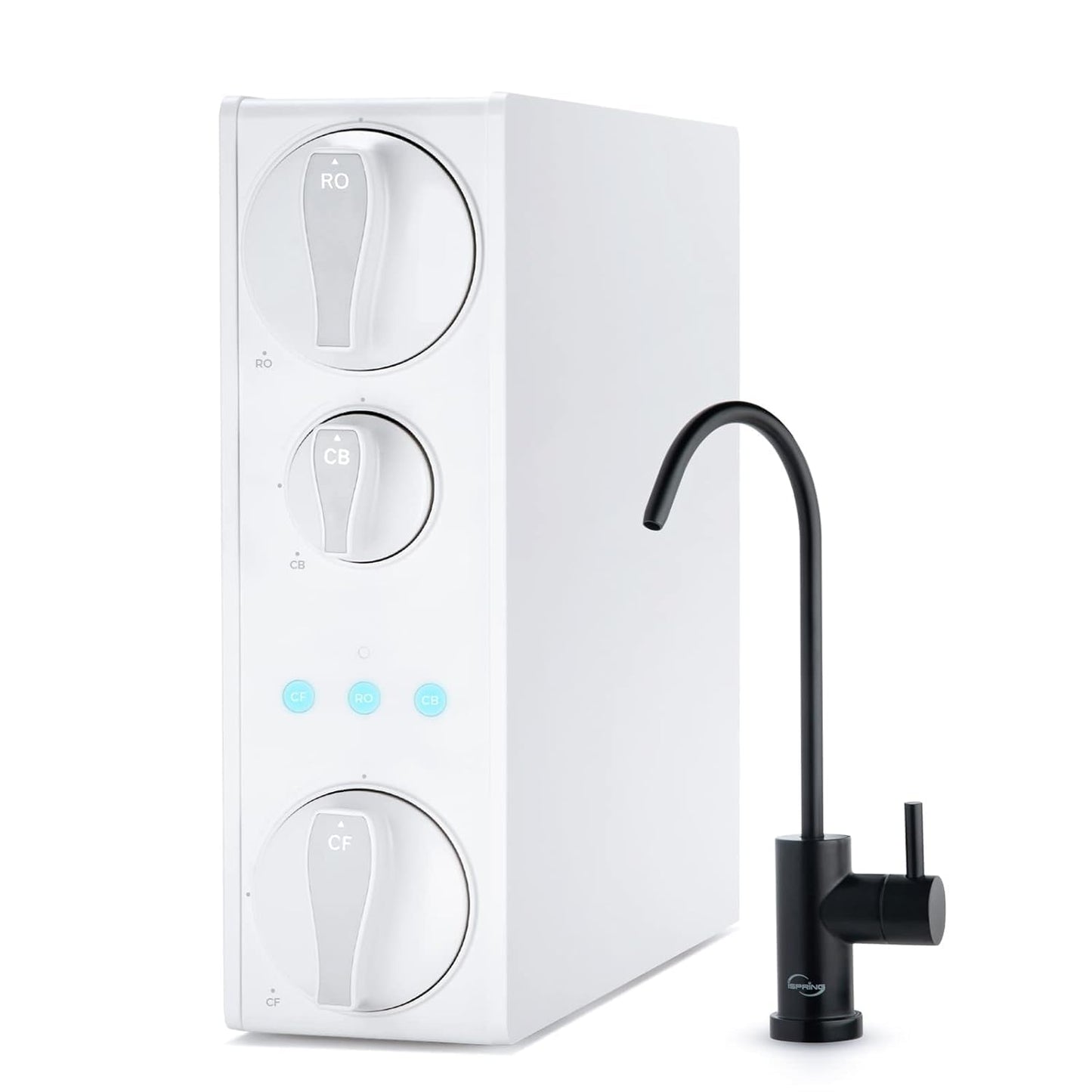 iSpring RO500-ORB Reverse Osmosis System, NSF 58 Certified, 500 GPD Under Sink RO System, Tankless Reverse Osmosis Water Filter, 2:1 Pure to Drain Ratio, White, Oil Rubbed Black Faucet