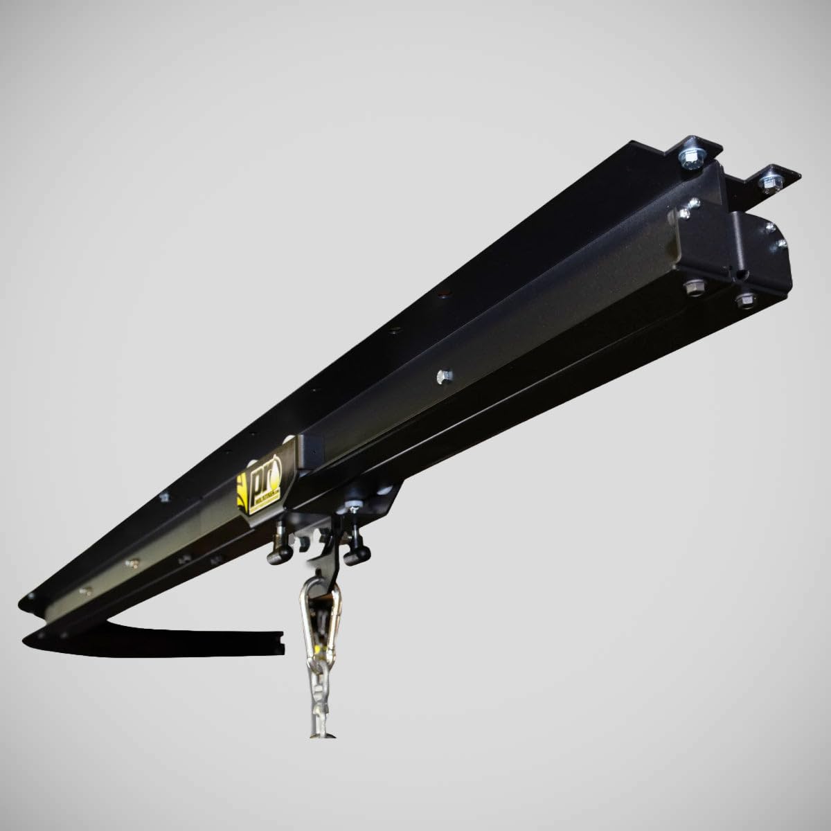 Pro Mountings - Professional Roller Mount Track for Heavy Bags, and Martial Arts Bags | 8 Feet Long (2 4 Foot Connectable Sections) + IB-110R Roller Mount Combo Kit for I Beams or Drywall Mounting