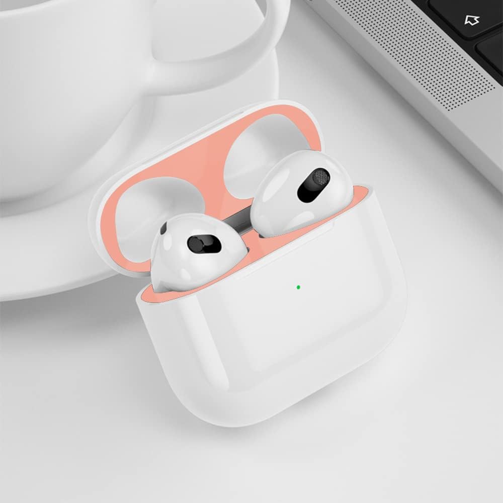 Senbos 3 3rd Metal Dust Guard for Apple AirPods Case Ultra Slim Protective Film, Scratch-Resistant Cover, Prevents
