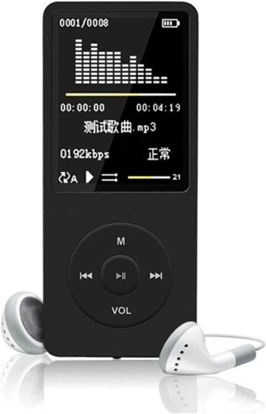 Lovskoo Mp4 70 128GB, Mp3 Mp3 Mp4 Player with Headphone Hours Playback, Up to Player for Sports, Travelling Portable