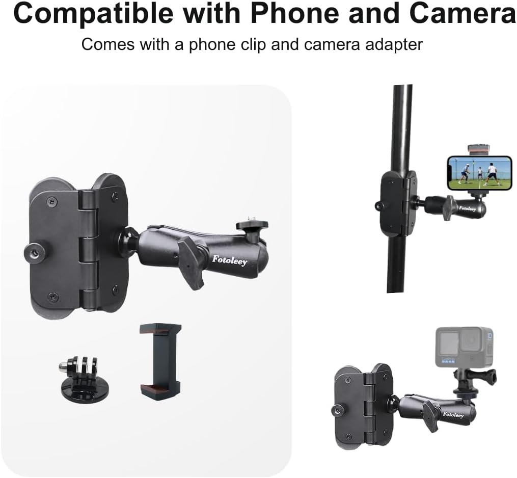 Fotoleey 360 14/13/12, 12/11 Magnetic Phone Fence Post Mount for Mevo Start- Quick Install, Adjustable with Weather