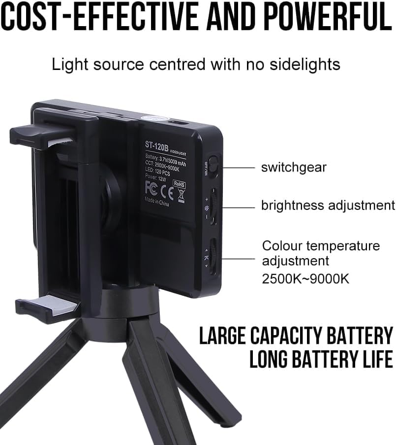 TAIDU 120 52mm LED Tattoo Light Kit, with Cpl, Tripod Light, Double Clamp, Tattoo Equipment and Supplies, foriktok