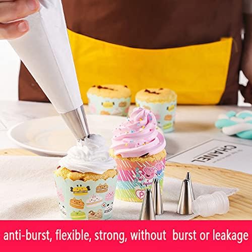Tipless Piping Bags - 100 Disposable Pastry Bags for Icing & Frosting | Perfect for Cake & Cookie Decorating