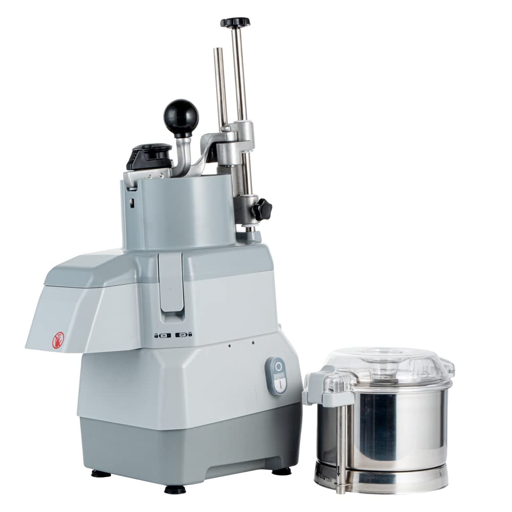 Restaurantware Met Lux 18.7 x 15.2 x 25.6 Inch Food Processor 1 Industrial Vegetable Chopper - With 3 Quart Bowl 4 Discs Stainless steel Commercial Food Processor For Slicing Or Grating