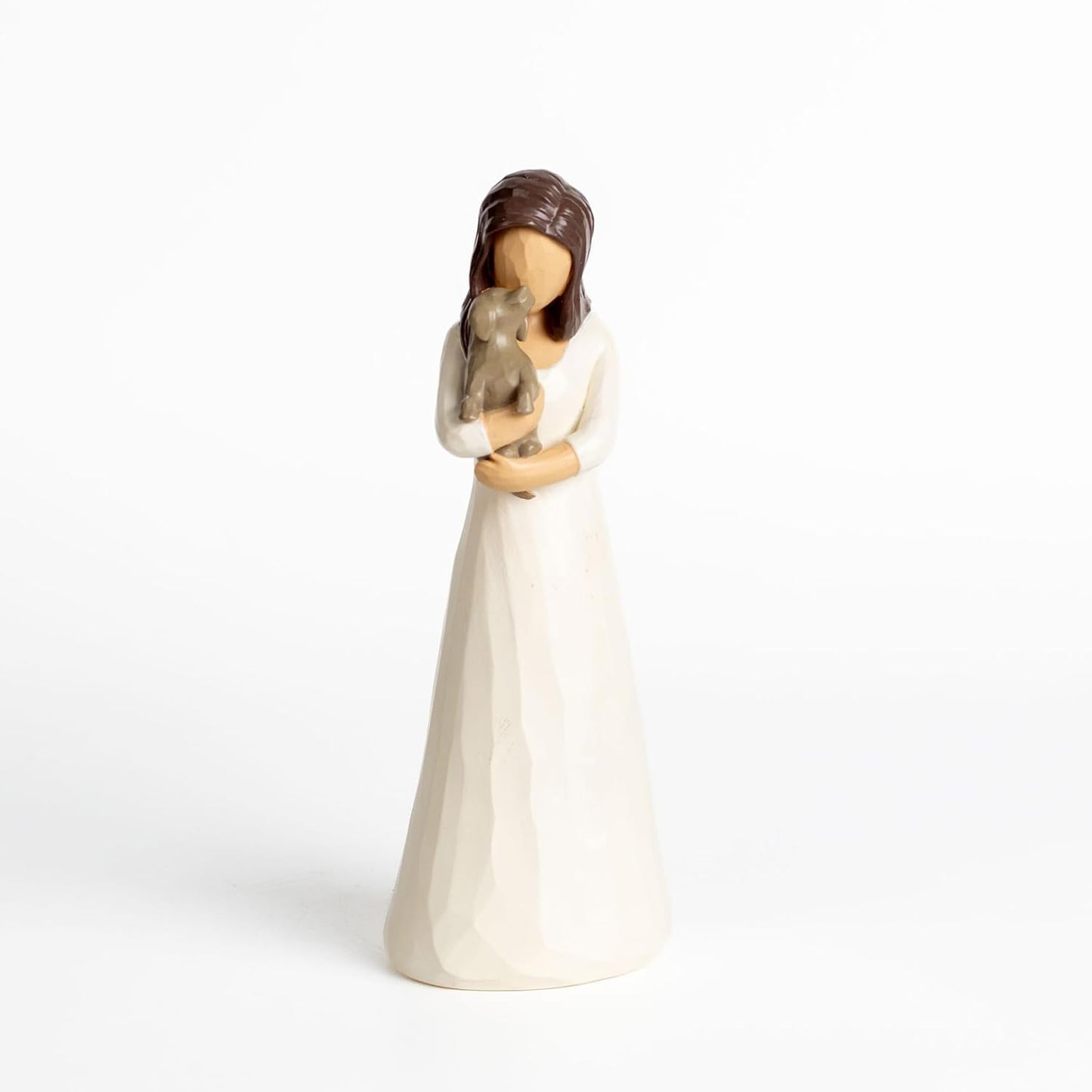 Skiennix Dog Memorial Gifts - Hand-Painted Resin Figurine | Girl Hugging Dog Statue with Gift Box