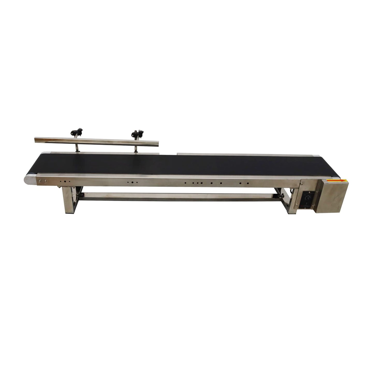 BREVELTION 110V 59inch PVC Conveyor with Double Guardrail Industrial Transport Equipment Adjustable Speed with Single Guardrail 60W