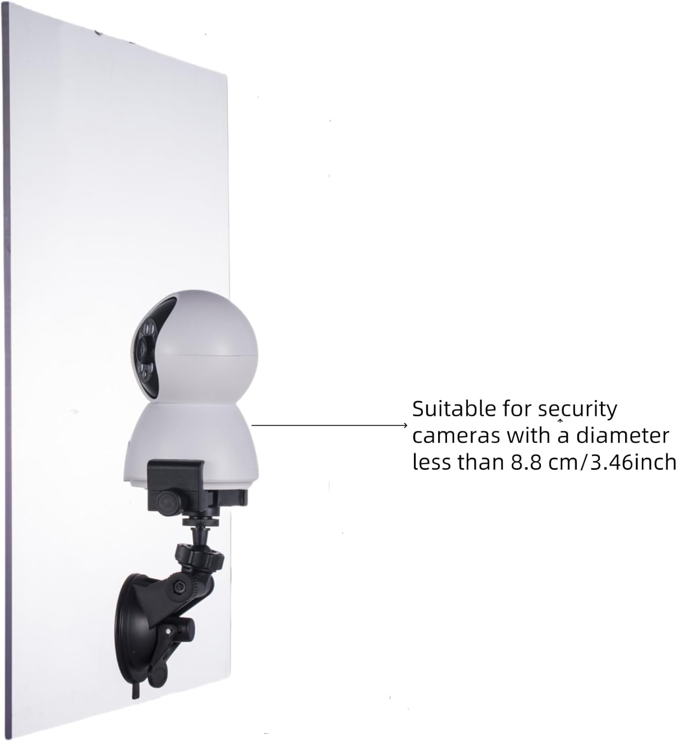 LamYHeng (2) Window Mount for Security Camera,Rotating Suction Mount Bracket,Compatible with Universal Security Cameras