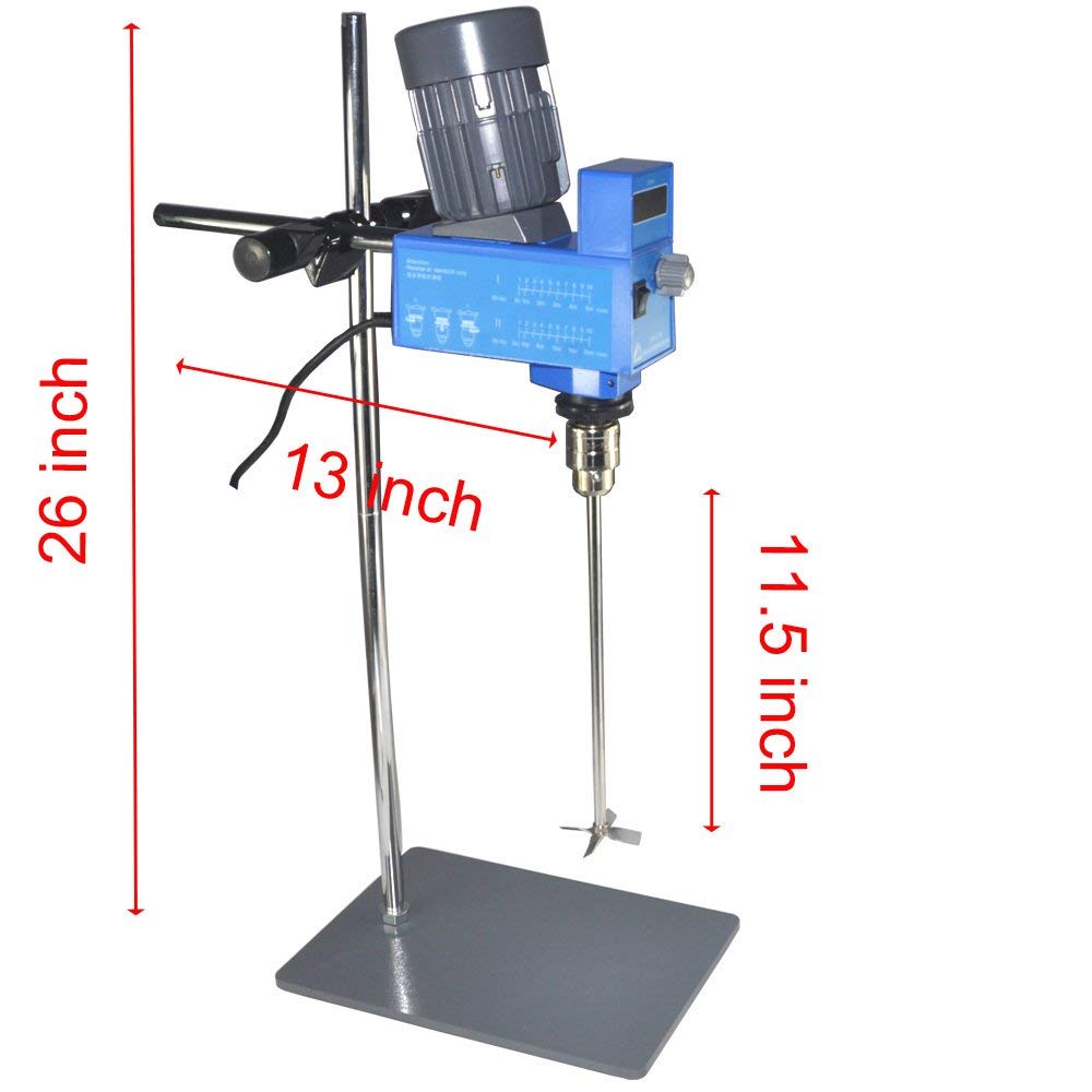 Lab Digital Overhead Stirrer Lab Mixer Heavy Duty Overhead Laboratory Mixer Industrial Liquid Mixer 0-10000mpas 20Liter