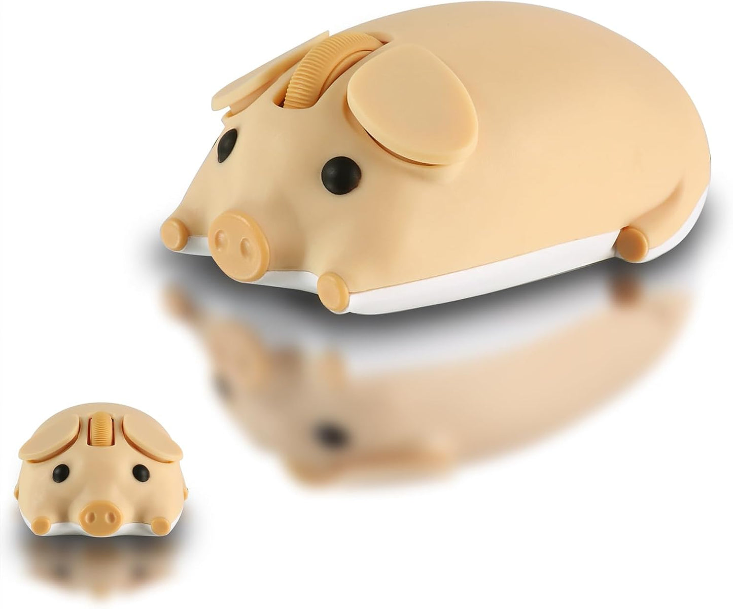 elec Space Cute Pig Design Wireless Mouse Dual Mode Bluetooth & USB Mouse, Silent Operation, Ergonomic, Perfect