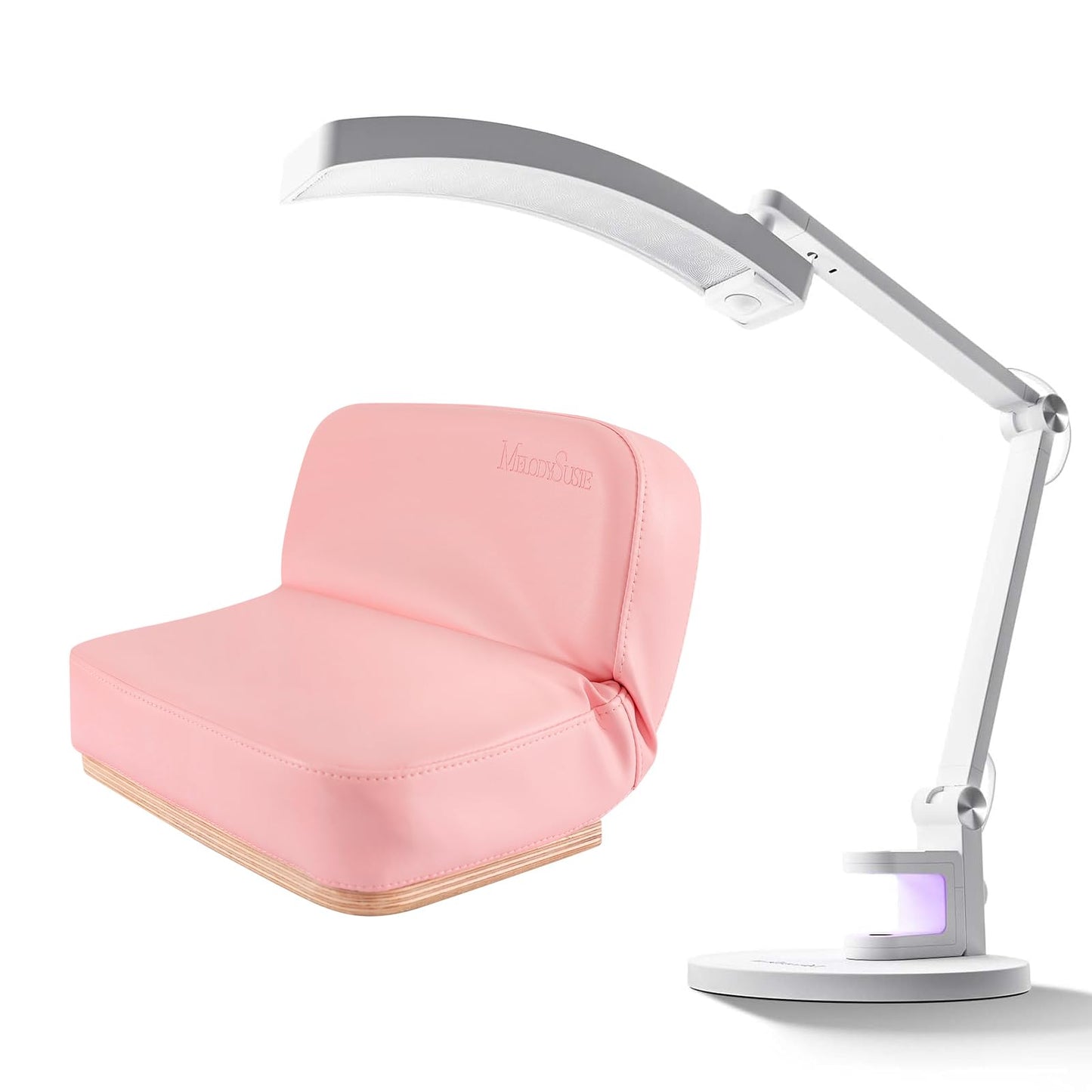 MelodySusie LED Manicure Table Lamp for Nail Techs with Foldable Manicure Arm Rest for Nails Tech