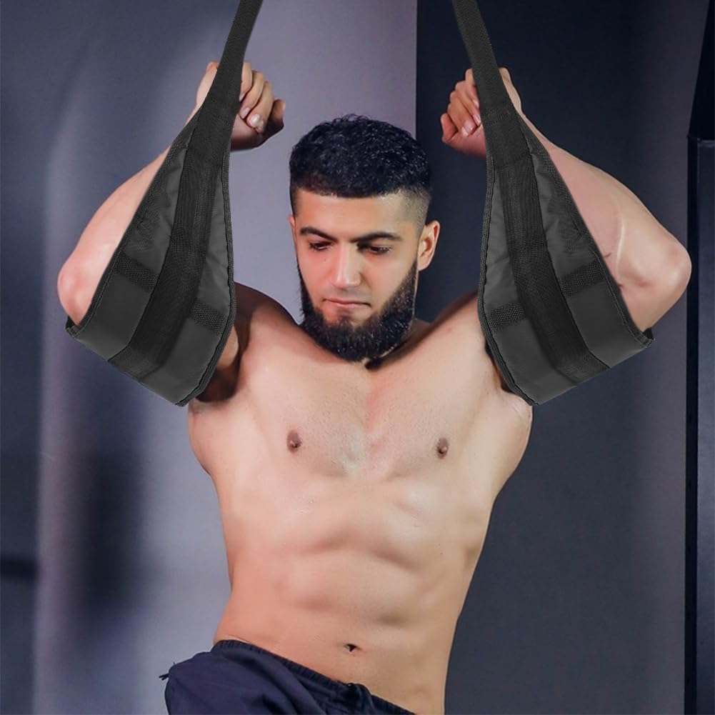 Hanging Ab Straps for Pull Up Bar, Abdominal Muscle Building Padded Arm Support Slings, Ab Sling Straps for Training Knee and Leg Raises, Ab Workout Equipment