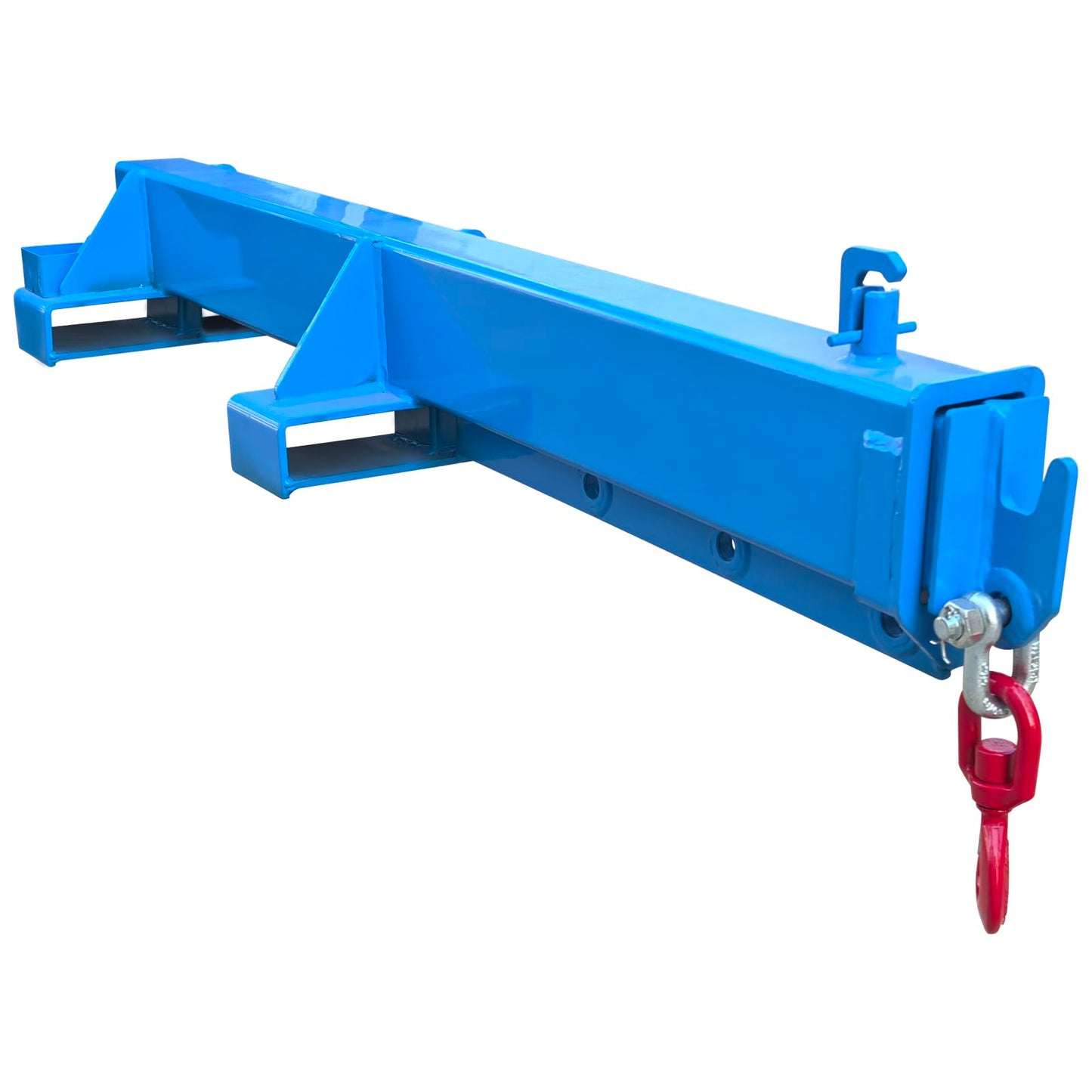 LGXEnzhuo 2200LB Forklift Jib Boom Crane, Mobile Crane Lifting Hoist, Max Length 8.2 Feet, Forklift Boom Attachment Towing Handling Equipment, 6.3''x2.17'' Socket Size