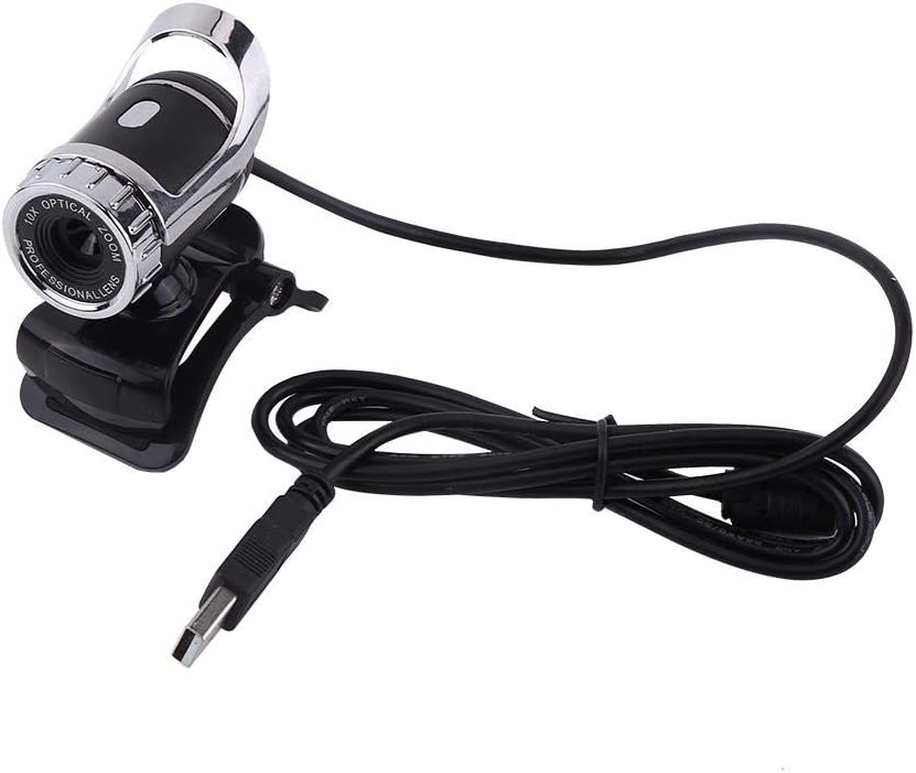 Yoidesu Webcam,360 USB Cam Desktop Laptop Camera,Manual Focus Webcam with Built-in Microphone,Clip-on Mini Plug