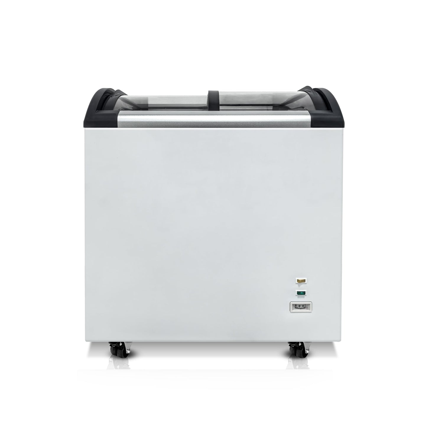 6.9 Cu.Ft Commercial Ice Cream Freezer,29" Ice Cream Display Freezer,ETL NSF Certified,Chest Freezers with LED Light and 2 Removable Baskets,Lockable Wheels,Sliding Door for Store Supermaket,White