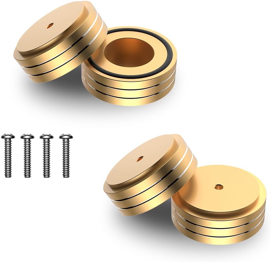 Viborg 58x22MM, 4X Screws(M4*0.7) HiFi Speaker Spikes Isolation Stand Feet Pads Speaker Floor Protector Shock Absorber