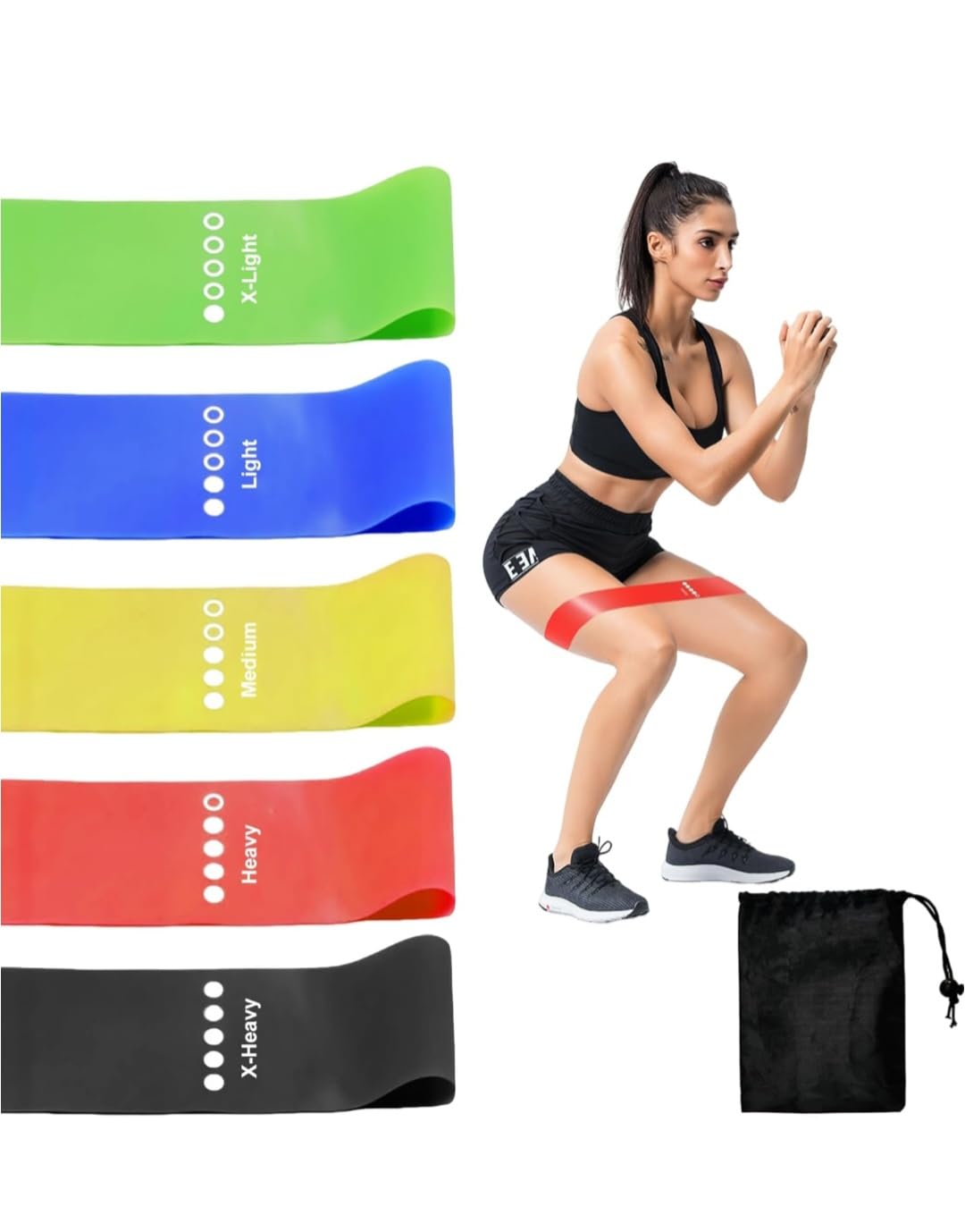Resistance Bands, Exercise Bands, Workout Bands, Workout Set for Women, Resistance Bands for Working Out, Pilates and Yoga, Pilates Equipment, Yoga Equipment, Fitness Equipment