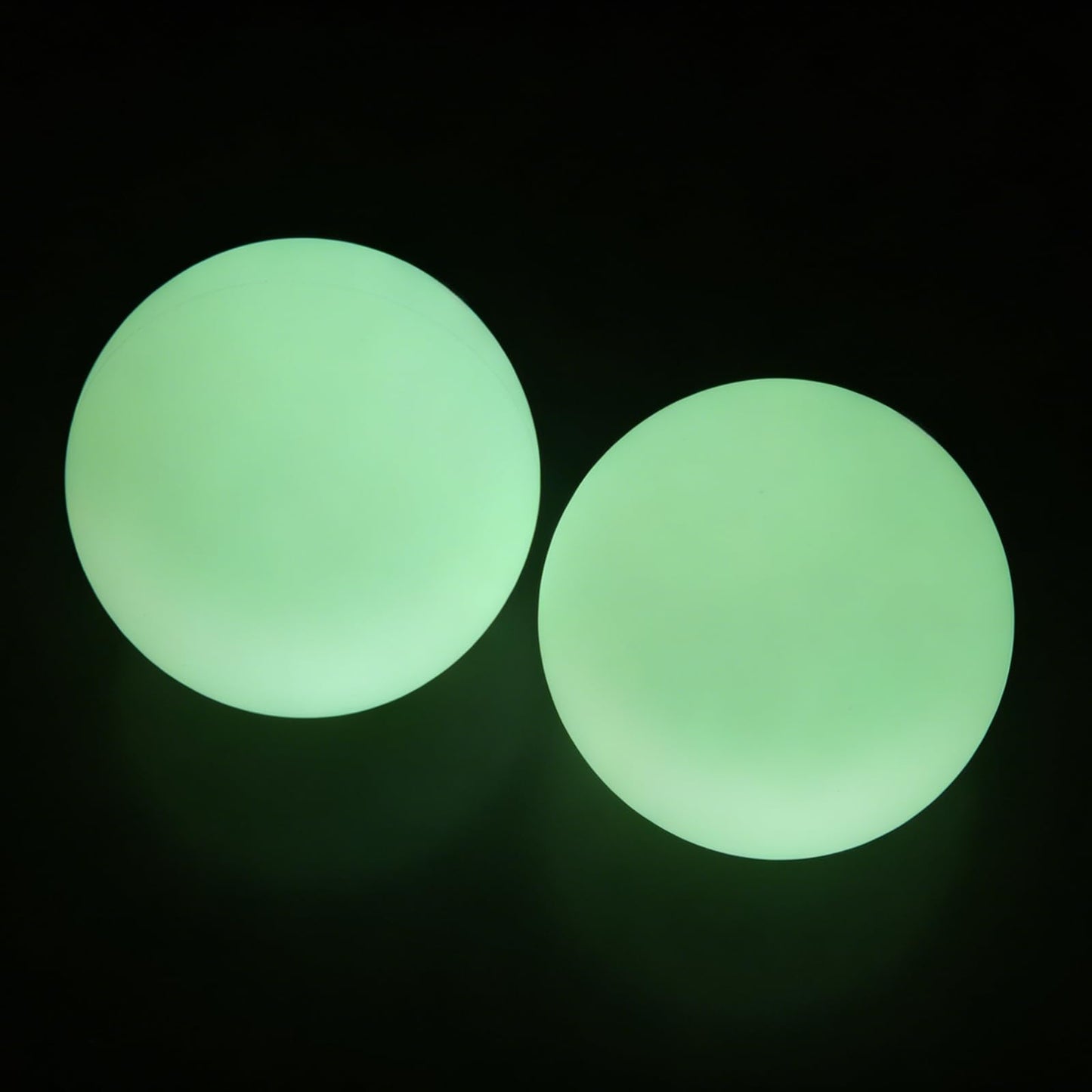 Acrridi Glow in The Dark Lacrosse Ball Clear to Green Official Size Elastic Rubber Lacrosse Balls for Practice Training Massage Muscle Relaxation Indoor Outdoor Sports Gifts (2, Green)