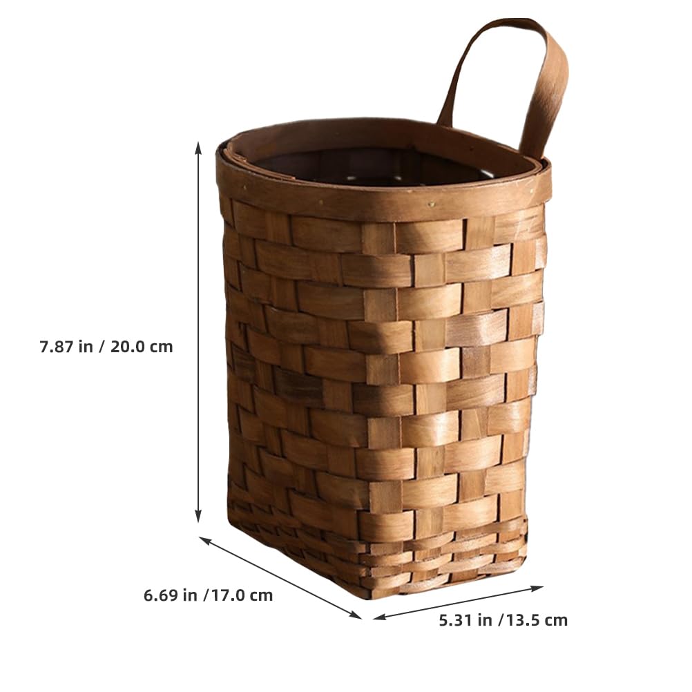 Alipis Woven Hanging Basket 2-Pack 9.84X6.69X10.62In - Farmhouse Style Wall Mounted Storage Basket for Kitchen Vegetables Fruits and Flower Display Organizer