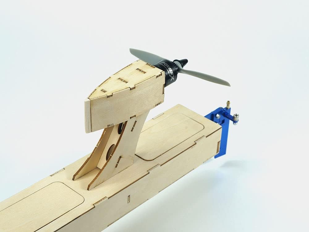 VilogaRC RC Plywood Outrigger 600mm Wooden Air Boat Model Kit to Build, DIY High Speed RC Racing Boat for Adults (B088)
