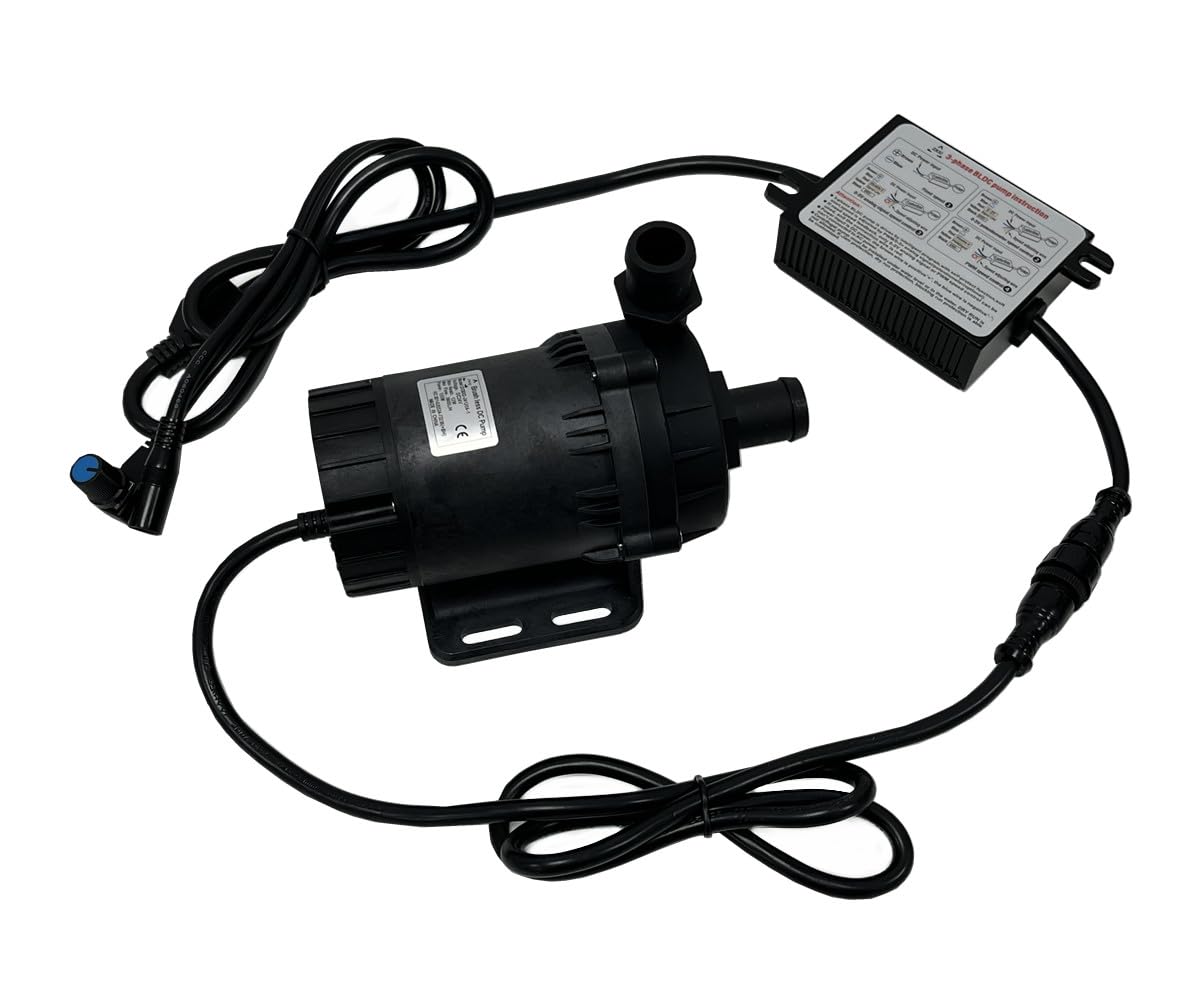SHYSKY High Powerful 24V 120W Small Brushless DC Water Pump DC60D-24120A-1 12m 39ft Lift 1003GPH, Submersible, Speed Adjustable, For Cooling Circulation Pressure Sys