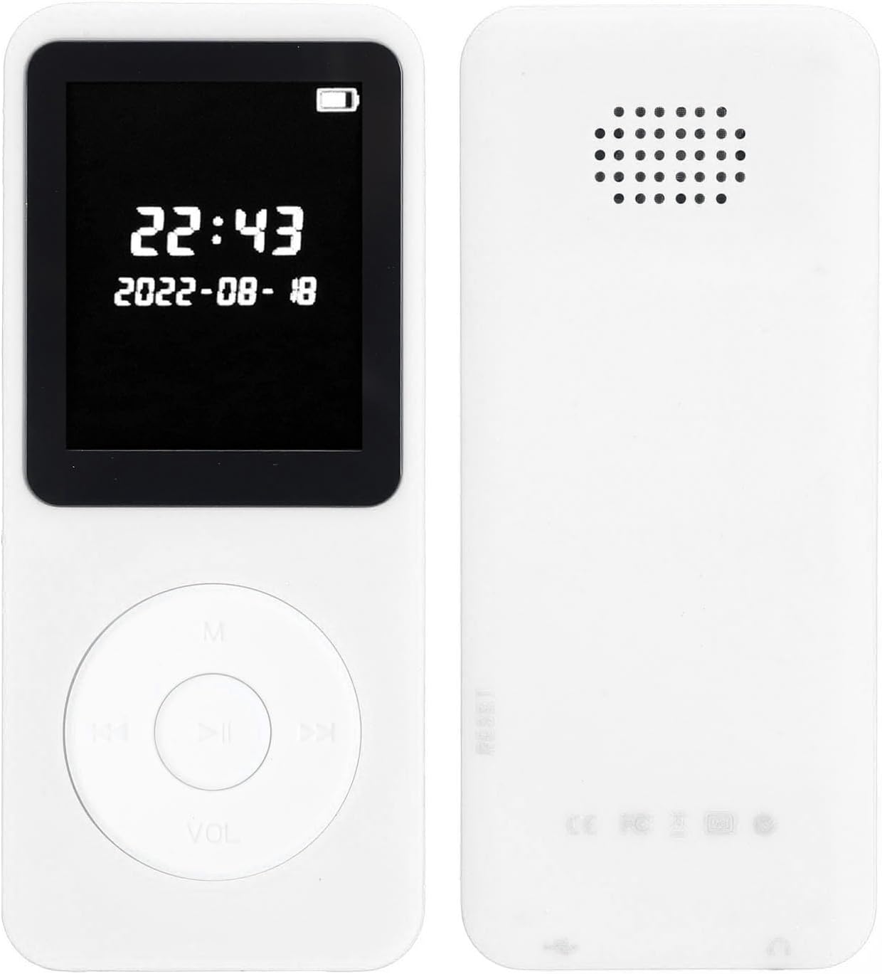 Zopsc MP3 1.77in 5.0 MP3 Player, LCD Screen Portable Music Player Built in Speaker, Bluetooth HiFi Player with FM Radio