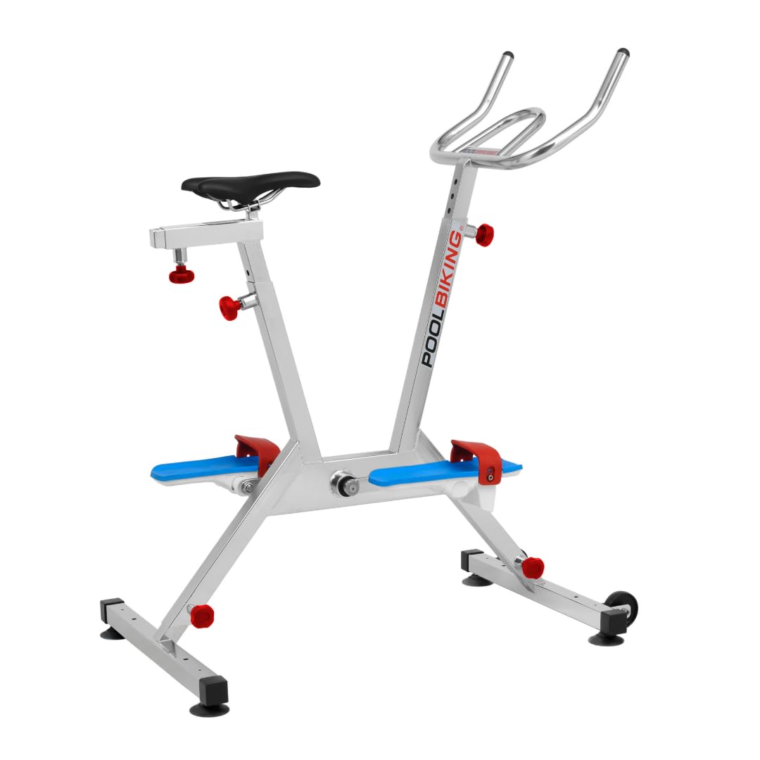 POOLBIKING ONE PLUS Aquatic Bike for Pool Fitness, Rehabilitation and Weight Loss, Adjustable Height