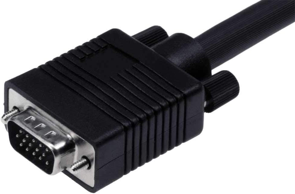 3ft HD15 SF Cable, SVGA M/F Monitor Extension Cable with Ferrite Bead Black