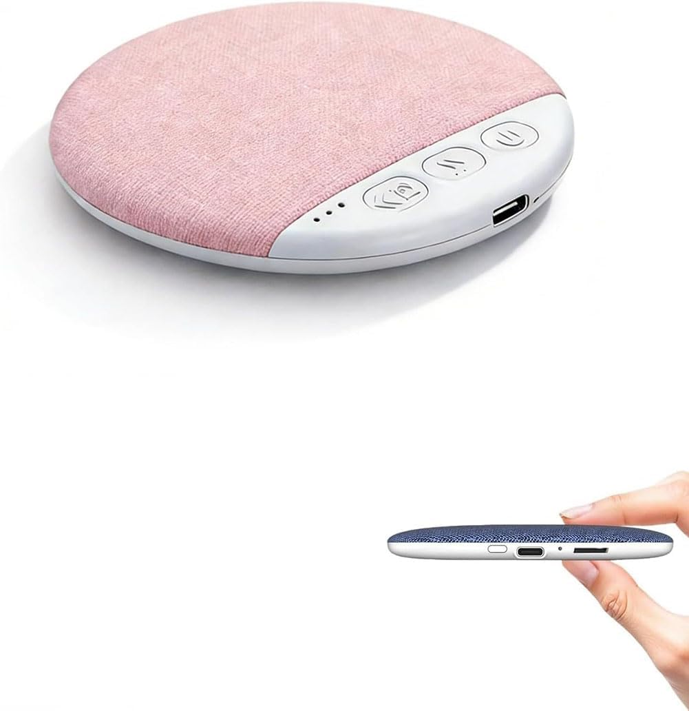 Generic 5.4 (Pink,1pcs) Portable Bluetooth Under Pillow Speaker, Mini Bluetooth Pillow Speaker Sleeping, with White