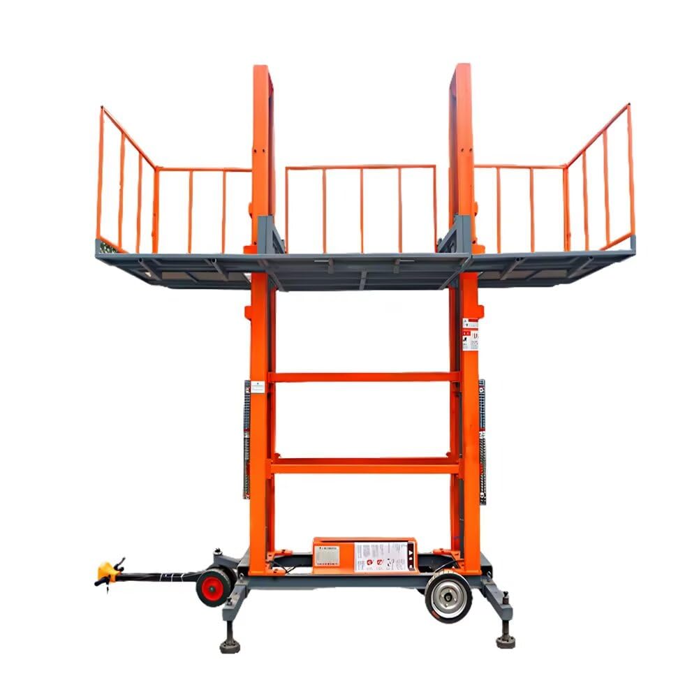 1Ton/2200Lbs Load Aerial Mobile Lifter Scaffolding,Electric Remote Control Lifting Platform,Hydraulic Masonry Work Platform for Construction Site Wall Laying Plastering