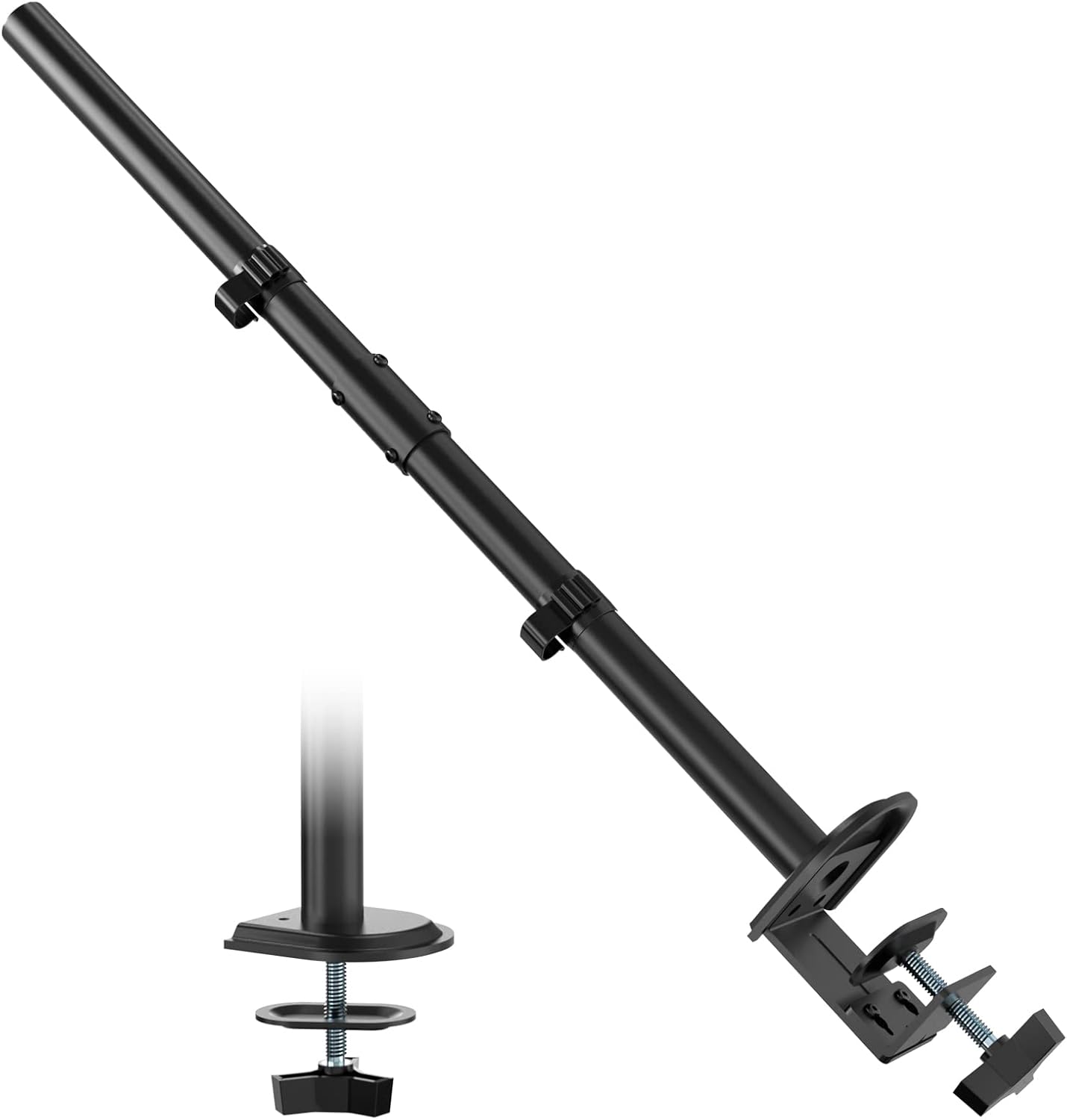 WORLDLIFT 2-Section 31.6 inches Grommet Steel Extra Tall Monitor Stand Pole - Sturdy Center Pole Only for Monitor Arm